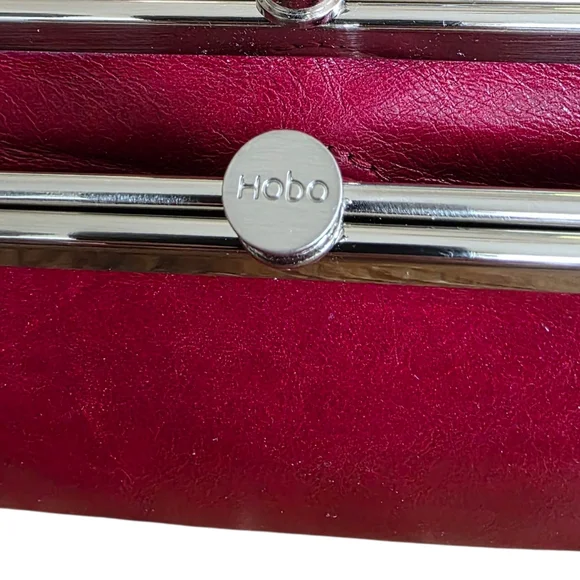Hobo Lauren Leather Wallet Clutch Cardinal Red Retail $138 - Picture 8 of 12